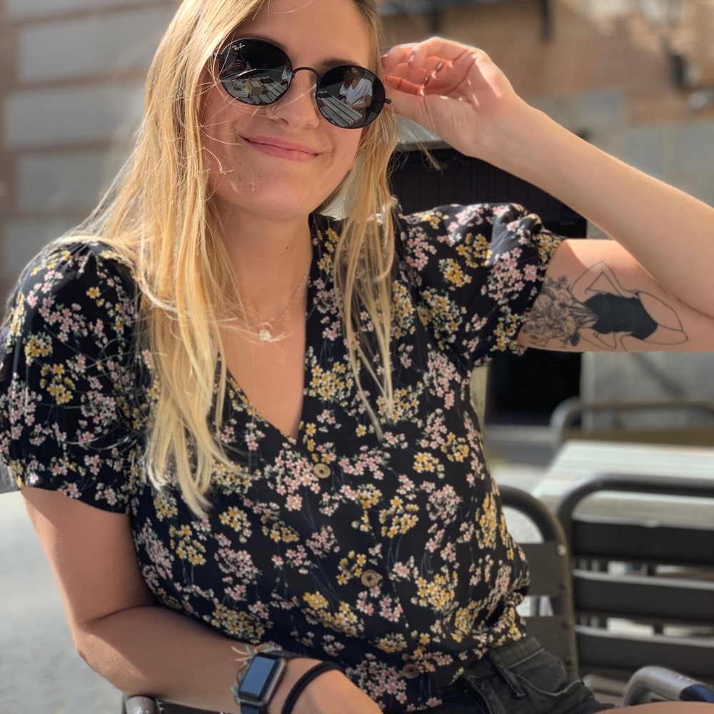 floral print button up